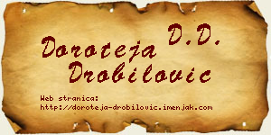 Doroteja Drobilović vizit kartica